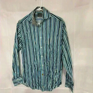 Mens size small Thomas dean button up shirt, #O516